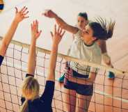 players playing volleyball