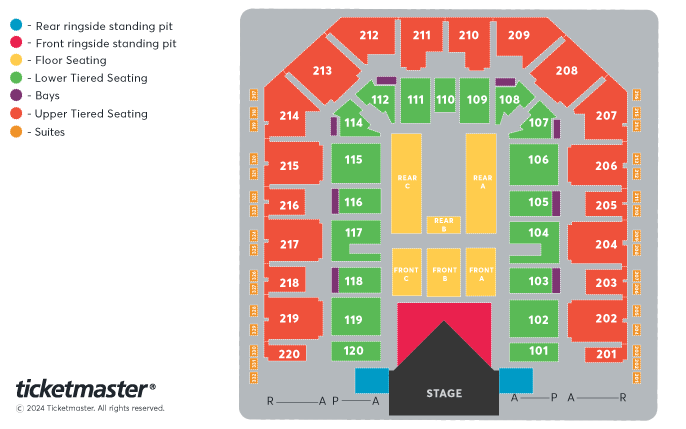 Busted and McFly seating plan