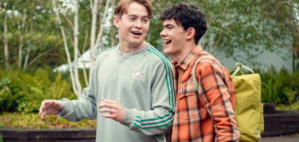 Kit Connor and Joe Locke as Charlie and Nick in Heartstopper