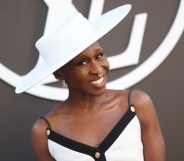 Cynthia Erivo wearing a white hat in Paris, France ahead of the Wicked movie release