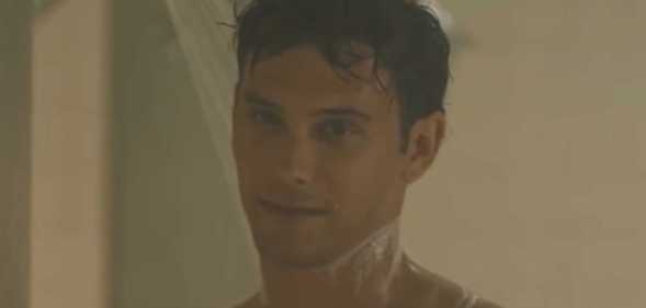 Monsters star Cooper Koch as Erik Menendez during a full-frontal naked shower scene