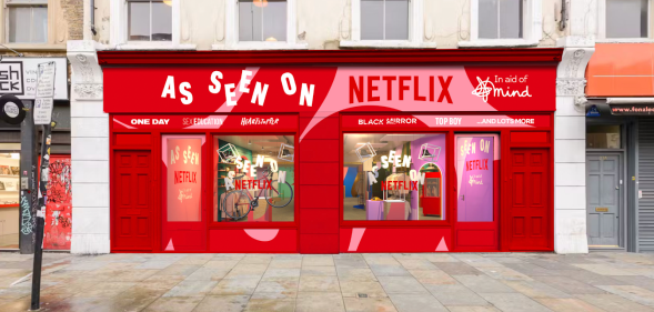 Netflix pop-up shop in collaboration with Mind