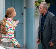 Patsy Palmer (left) as Bianca Jackson and Michael French (right) as David Wicks on EastEnders