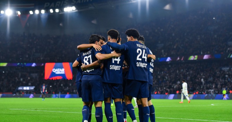 Paris Saint-Germain playing against Strasbourg