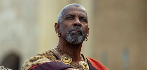 Denzel Washington as Gladiator II character Macrinus