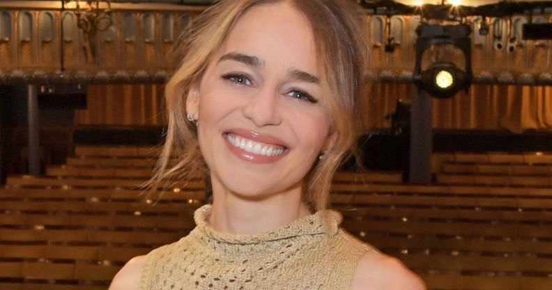 Emilia Clarke pictured in an empty theatre.