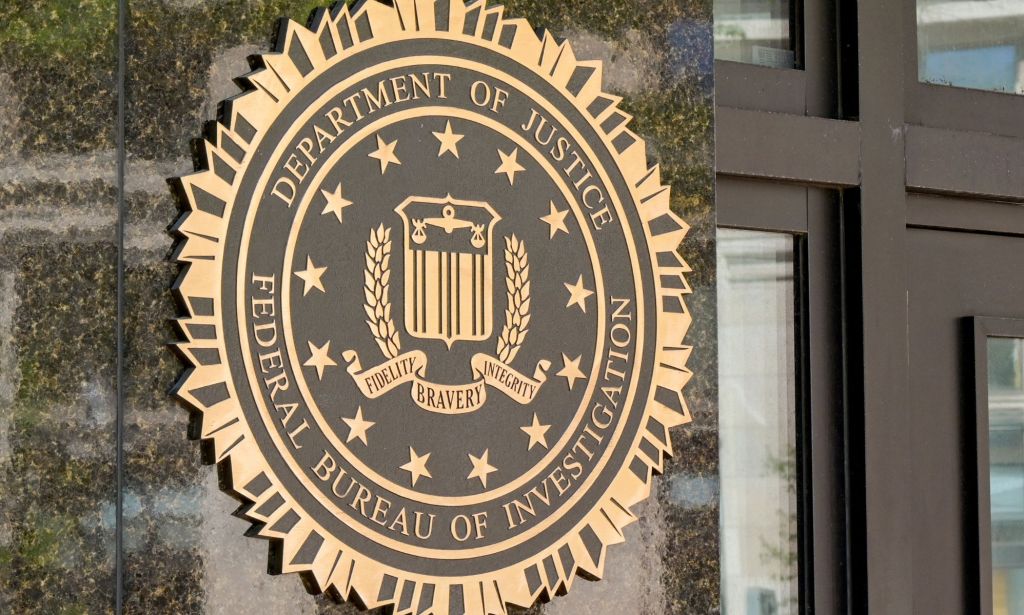 FBI symbol outside an office.