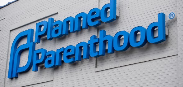 Planned Parenthood sign.