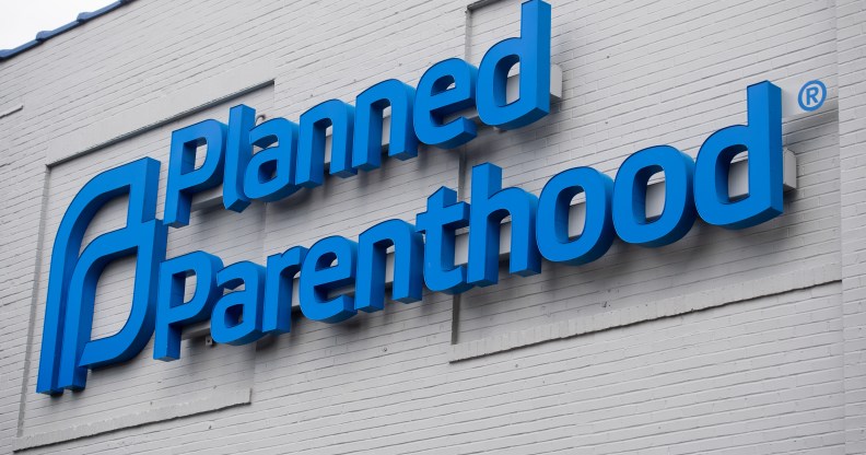 Planned Parenthood sign.