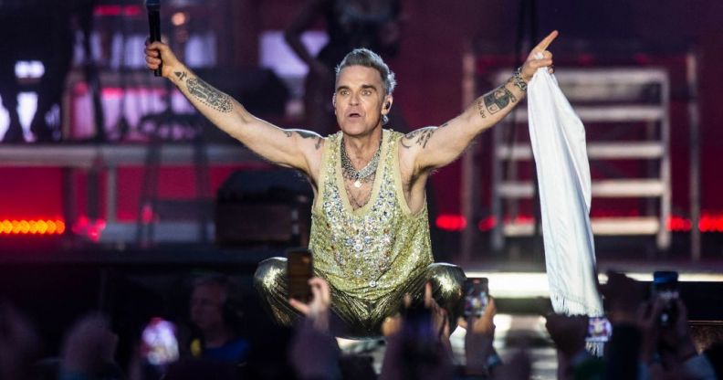 Robbie Williams teases UK and European tour announcement.