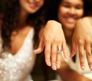 Stock image of an LGBTQ+ wedding.