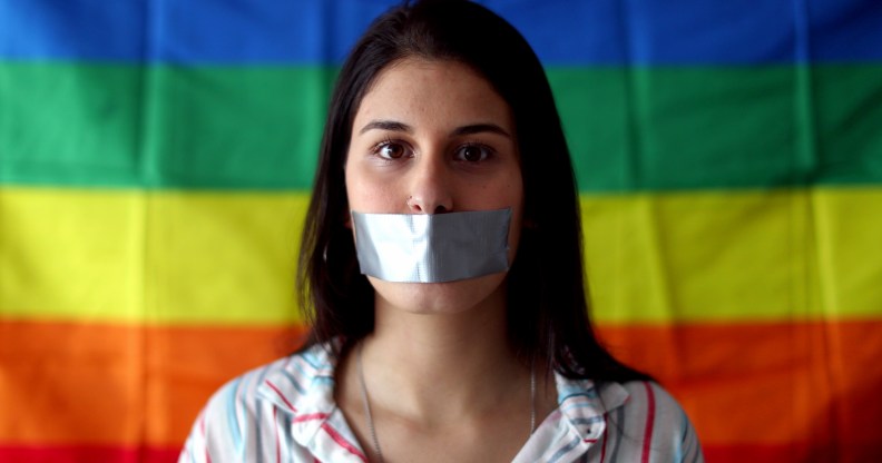 LGBT woman censored not able to speak