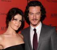 Luke Evans and Gemma Arterton attend the Cinema Society and Altoid's screening of "Tamara Drewe" at the Crosby Street Hotel on September 27, 2010 in New York City.