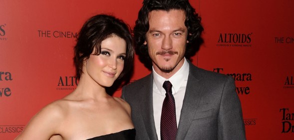 Luke Evans and Gemma Arterton attend the Cinema Society and Altoid's screening of "Tamara Drewe" at the Crosby Street Hotel on September 27, 2010 in New York City.