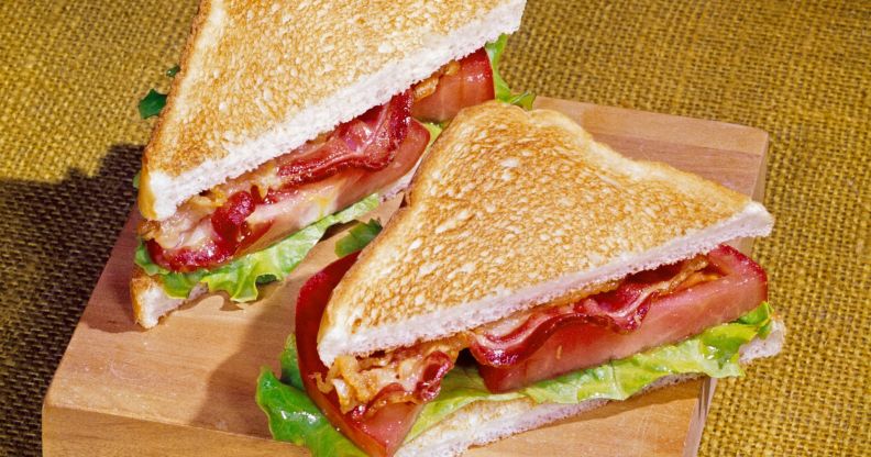 Stock image of a BLT sandwich