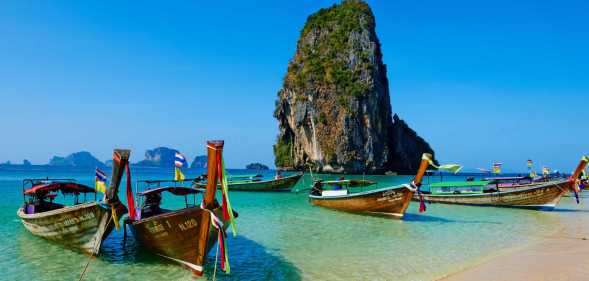 Thailand, Krabi province, Railay beach, Hat Tham Phra Nang beach