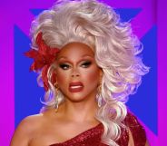 RuPaul at the judges table on drag race uk