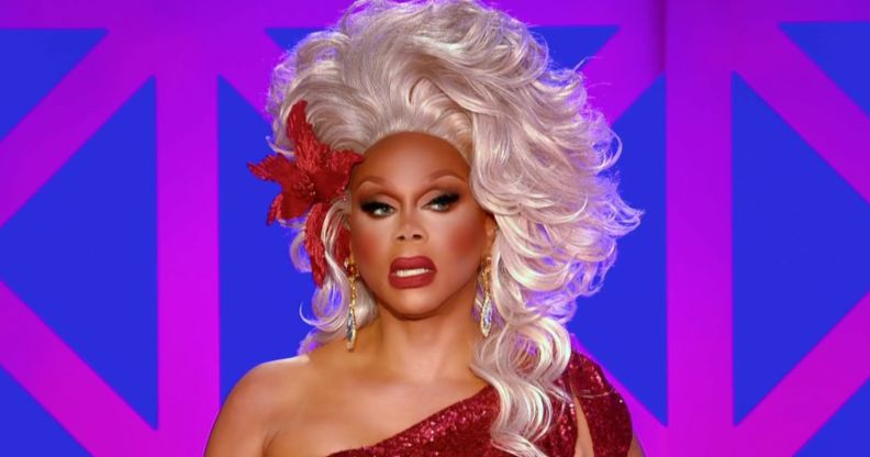 RuPaul at the judges table on drag race uk