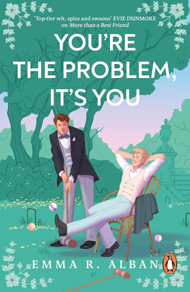 You're The Problem, It's You cover, one man playing Croquet the other lounging on a chair watching