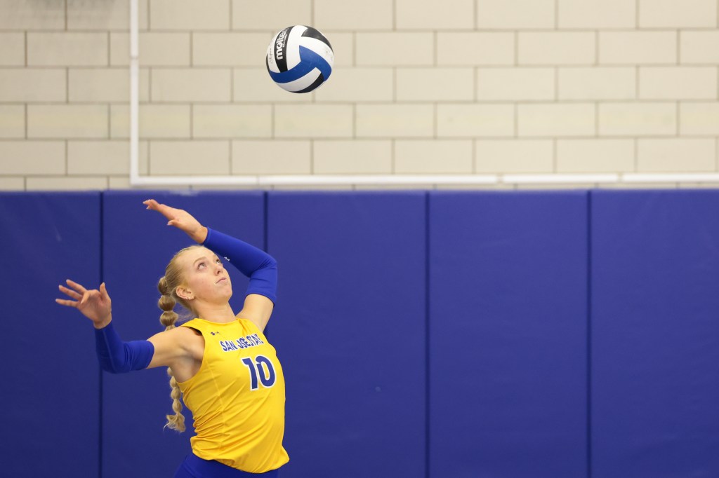 Brooke Slusser, co-captain of the SJSU Volleyball team