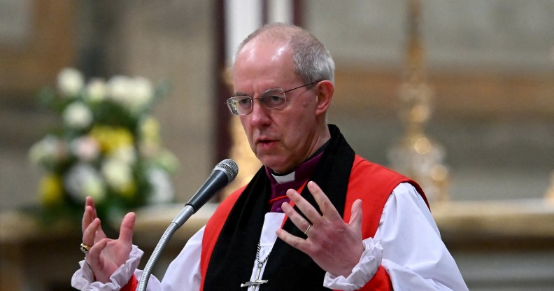 The archibishop of Canterbury Justin Welby presides over the celebration of vespers, on the solemnity of the conversion of Saint Paul.