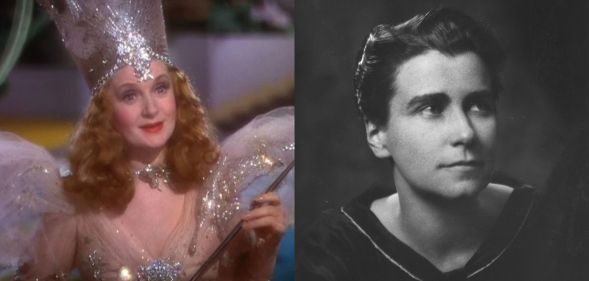 Billie Burke as Glinda in The Wizard of Oz (left) and film director Dorothy Arzner