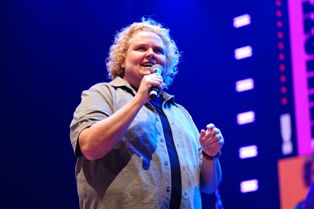 Fortune Feimster performs onstage