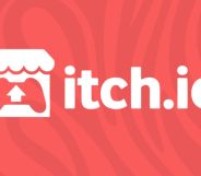 The brand logo of Itch.io