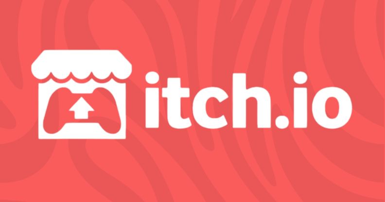 The brand logo of Itch.io