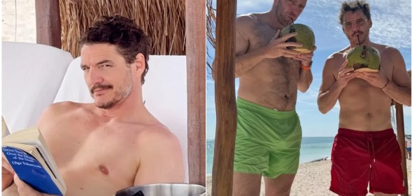 Pedro Pascal at the beach