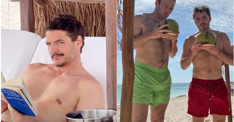 Pedro Pascal at the beach