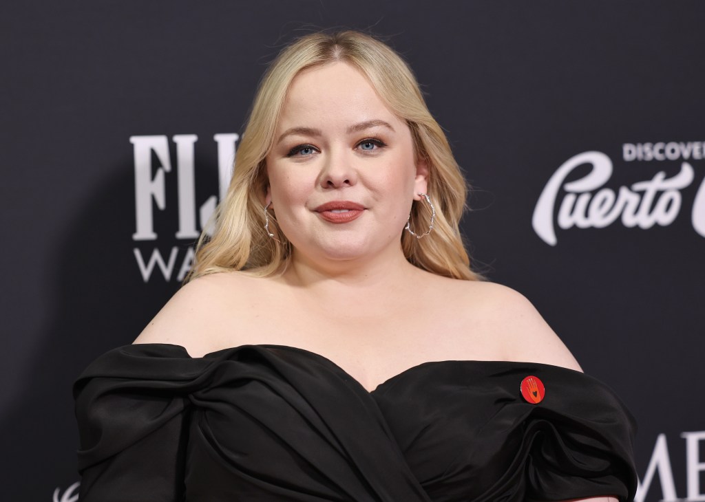 Nicola Coughlan attends the 2024 Time100 in a shoulderless black dress