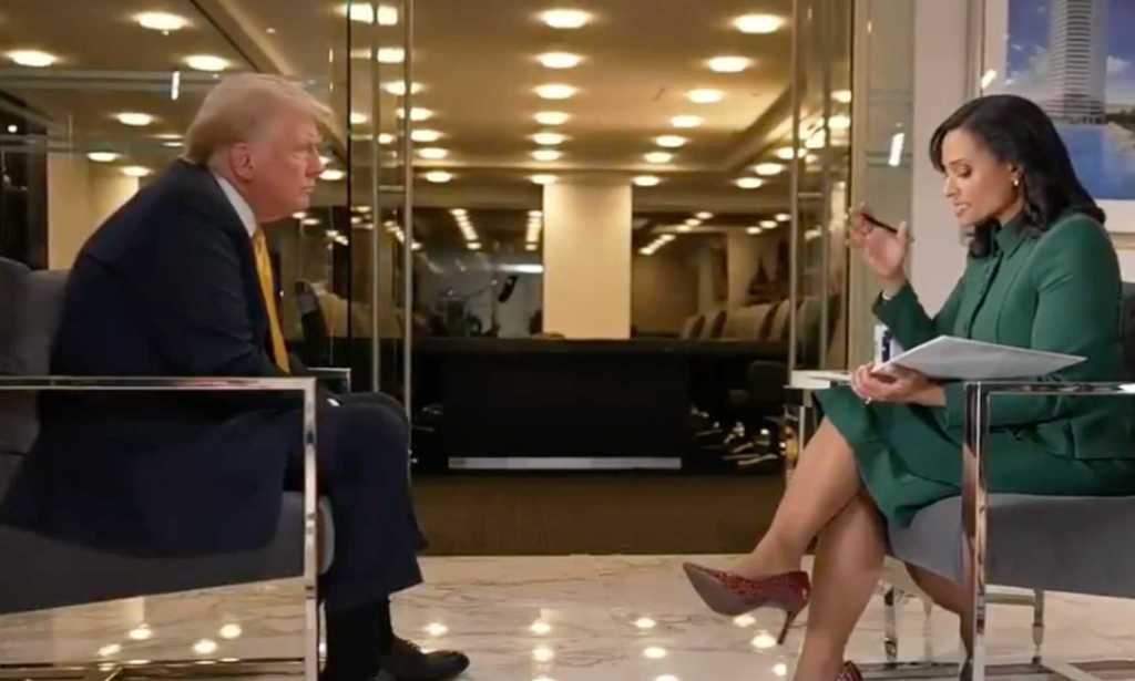 Donald Trump sits opposite Kristen Welker for an exclusive interview.