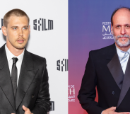 Split photo of Austin Butler and Luca Guadagnino.