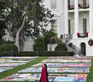 The AIDS Memorial Quilt has been displayed at the White House in honour of World Aids Day.