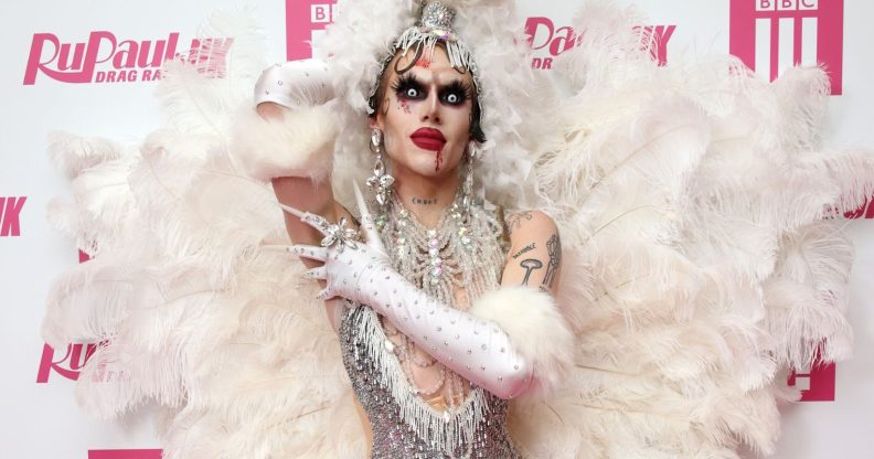 Drag queen Charity Kase at RuPaul Drag Race photocall