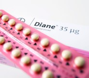 Packet of contraceptive pills