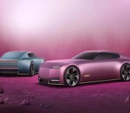 Jaguar pink and blue car concepts