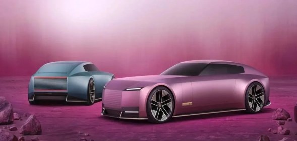 Jaguar pink and blue car concepts