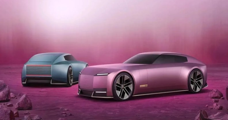 Jaguar pink and blue car concepts