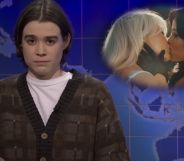 Jane Wickline on SNL and Sabrina Carpenter and Jenna Ortega in a little bubble on the top right