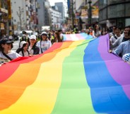 Tokyo, Japan Pride Parade Rainbow Flag LGBTQ+