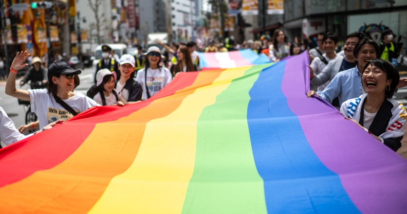 Tokyo, Japan Pride Parade Rainbow Flag LGBTQ+