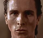 A close-up of Patrick Bateman in American Psycho.