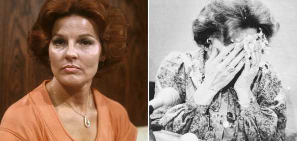 Anita Bryant, the left image shows her covered in pie