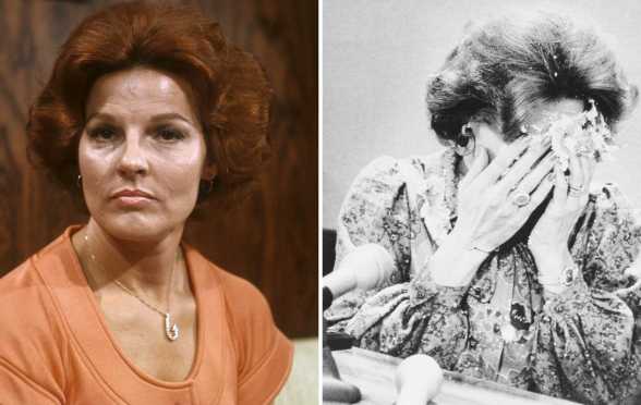 Anita Bryant, the left image shows her covered in pie