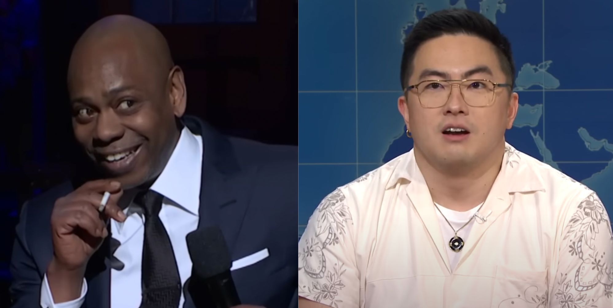 Bowen Yang and Dave Chappelle hug after 'awkward' SNL image