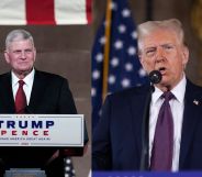 Image of preacher Franklin Graham and President-elect Donald Trump