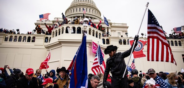 Pro-Trump supporters storm the U.S. Capitol following a rally with President Donald Trump on January 6, 2021 in Washington, DC.