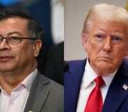 Colombia's president Gustavo Petro (left) and US president Donald Trump (right)